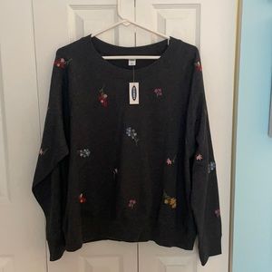 Old Navy flowered sweater